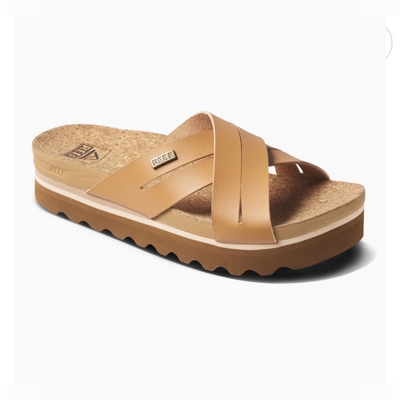 Reef Shoes - Reef Kaia Tan Platform Slide Sandal size 6 NWOB